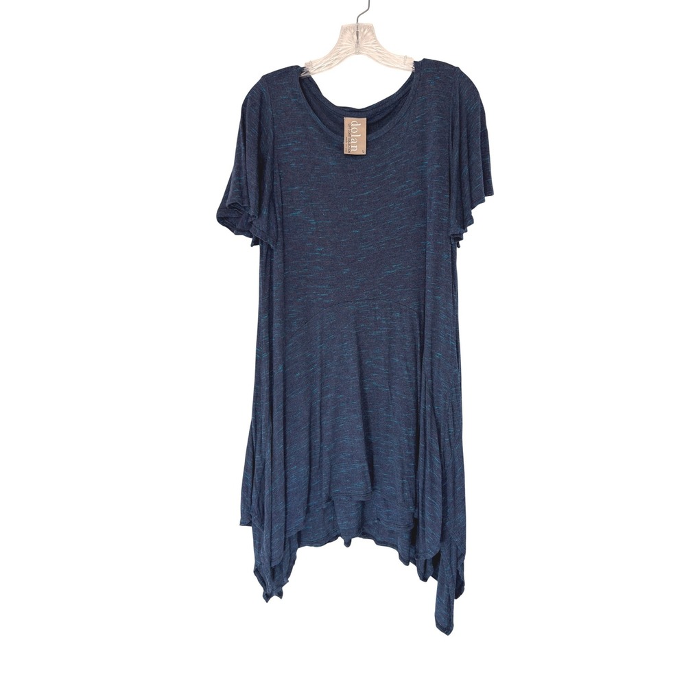 Anthropologie Dolan Terri Flutter Sleeve Jersey Dress Blue Short Sleeve Large